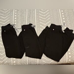 Figs Black Zamora Joggers - XXS TALL - 3 pairs